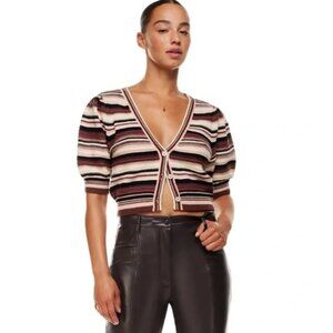 Aritzia Wilfred Multicolor Striped Cardigan Sweater - CANTERBURY CARDIGAN